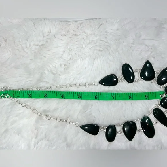 Jadeite 925 Large Gemstone Necklace ONLY - Picture 6 of 9